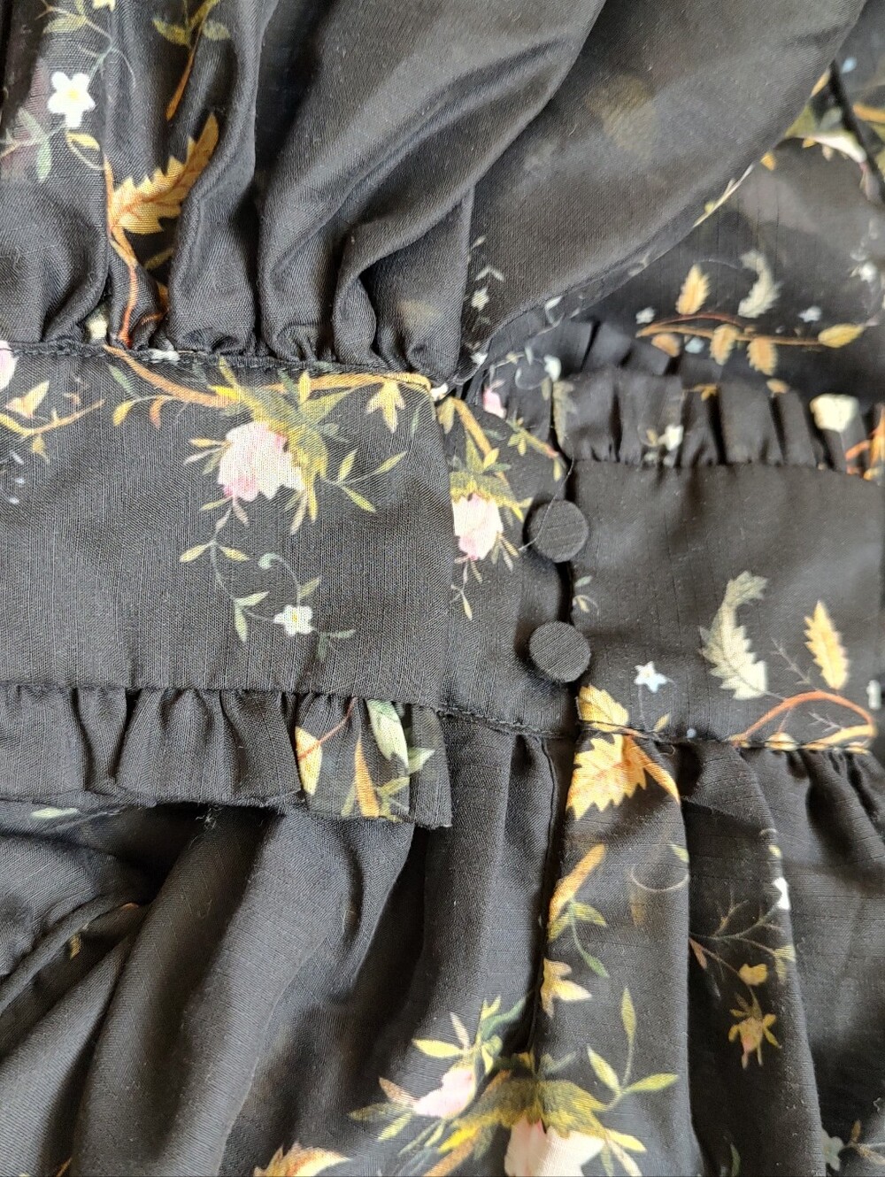 All Saints Mindy Oto Floral Women’s Mini Tiered Trapeze Dress Size 6 - Picture 10 of 16